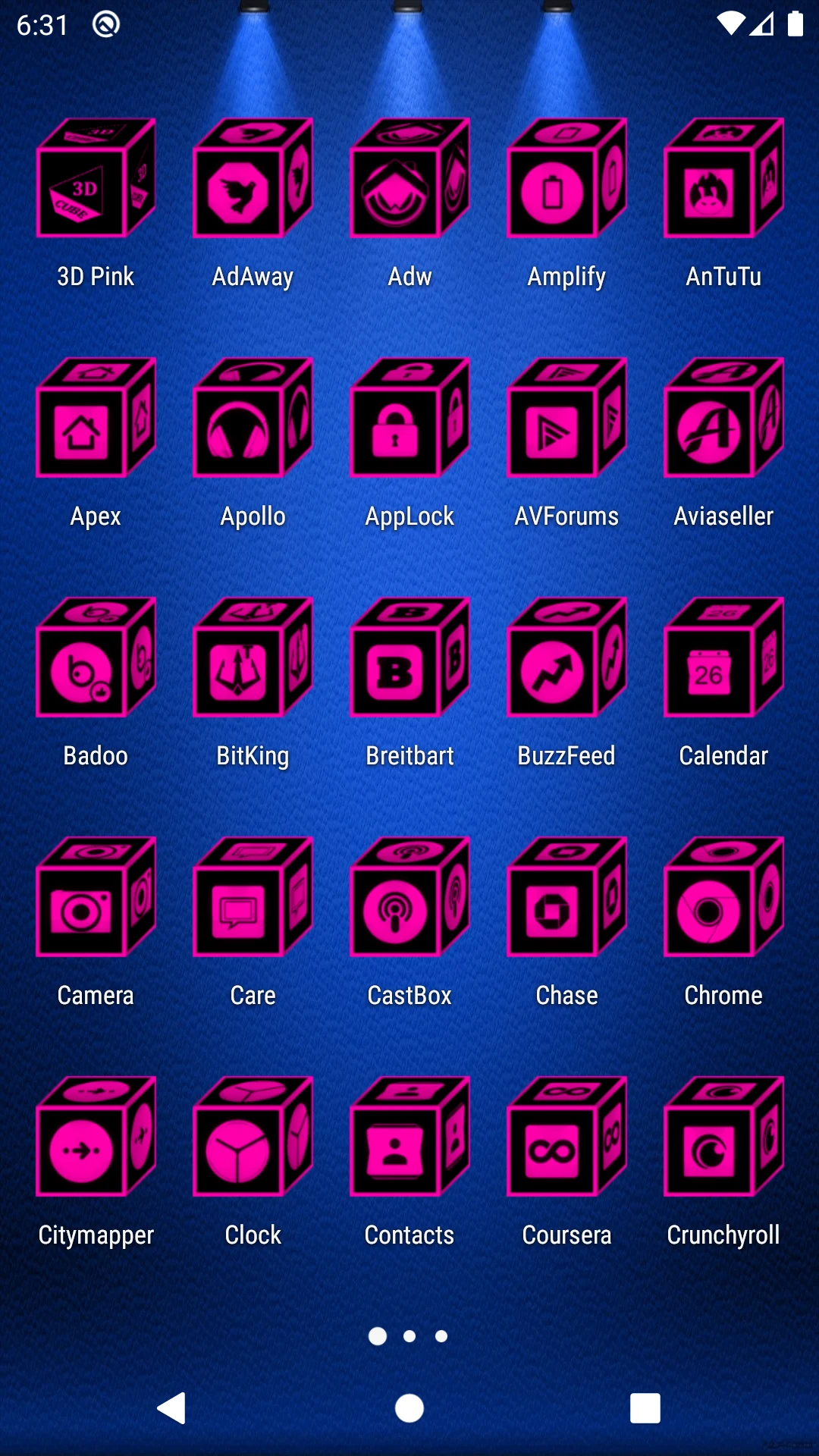 3D Flat Pink Icon Pack screenshot